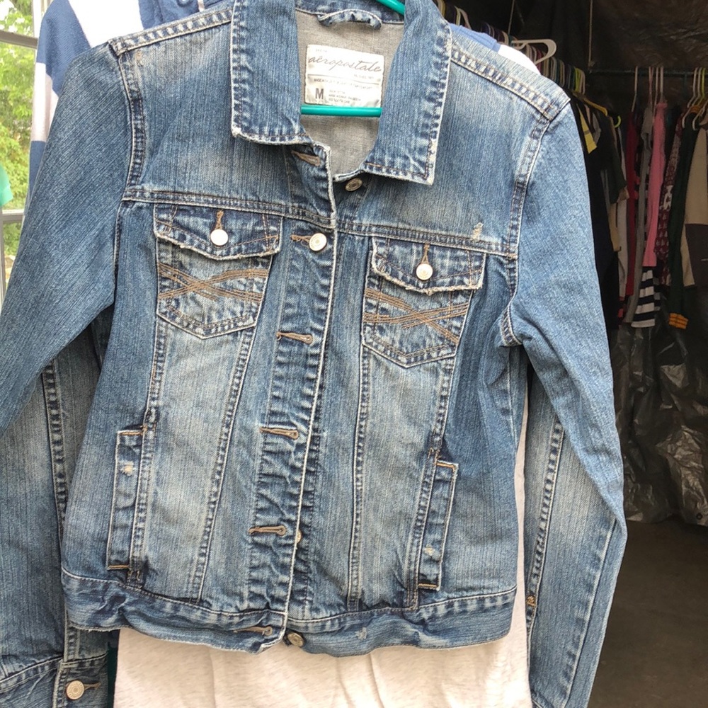 Distressed Jean Jacket. Almost perfect condition.